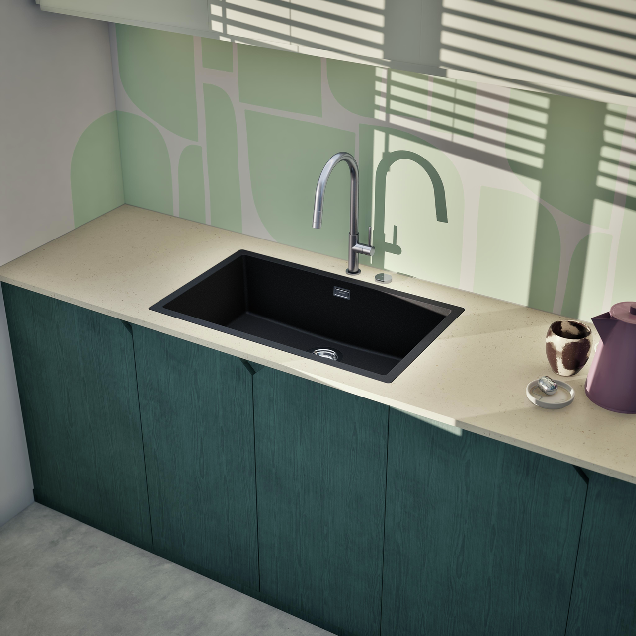 Dřez FORMHAUS D-100LS NERO